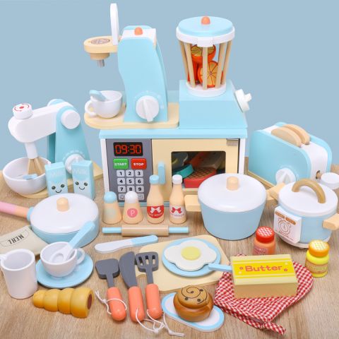 Đồ chơi nhà bếp trẻ em bằng gỗ mô phỏng chơi nhà mô phỏng đồ gia dụng nấu ăn đồ gia dụng nam nữ mẫu giáo
